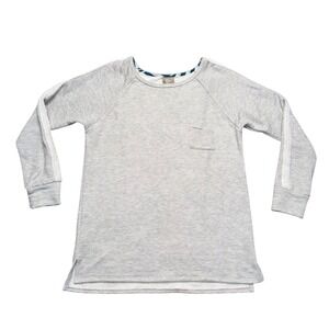 Dolan Left Coast Collection Sweatshirt Womens L Grey Excellent Lace Trim Raglan